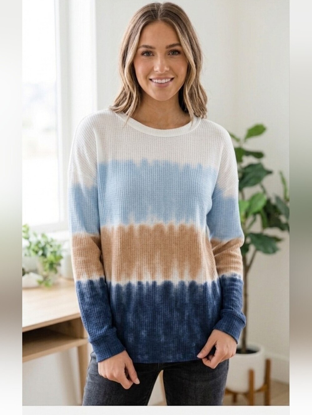 Madewell Tie-Dye Newville Long Sleeve Tee Organic Cotton Size Small